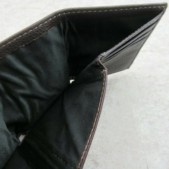Fossil Lufkin Trifold Brown Leather Mens Wallet - Picture 9 of 10